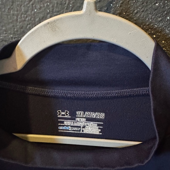 Men’s Under Armour Dark Blue Long Sleeve ColdGear Top - Picture 2 of 3